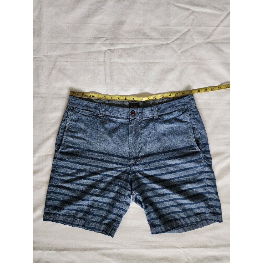 J. Crew Station Men's Stanton Indigo Striped Casual Chino Shorts Size W33 - Picture 10 of 13